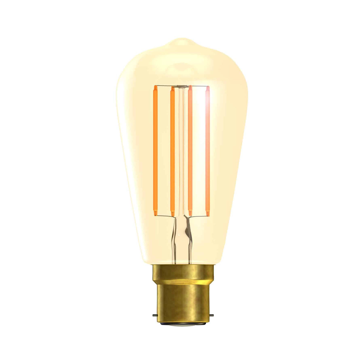 Bell 01468 Dimmable 4W BC Bayonet Cap B22 Pear Very Warm 2000K
300lm Gold Light Bulb