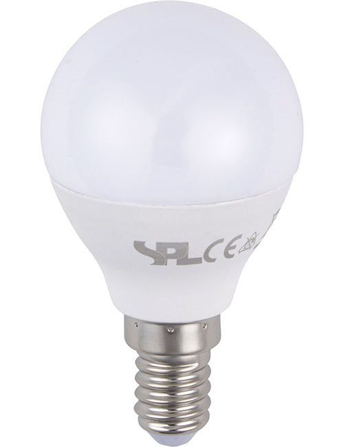 SPL LED E14 Ball G45x80mm 100-240V 400Lm 5W 2700K 827 220° AC/DC Opal Non-Dimmable 2700K Non-Dimmable - LB147240027