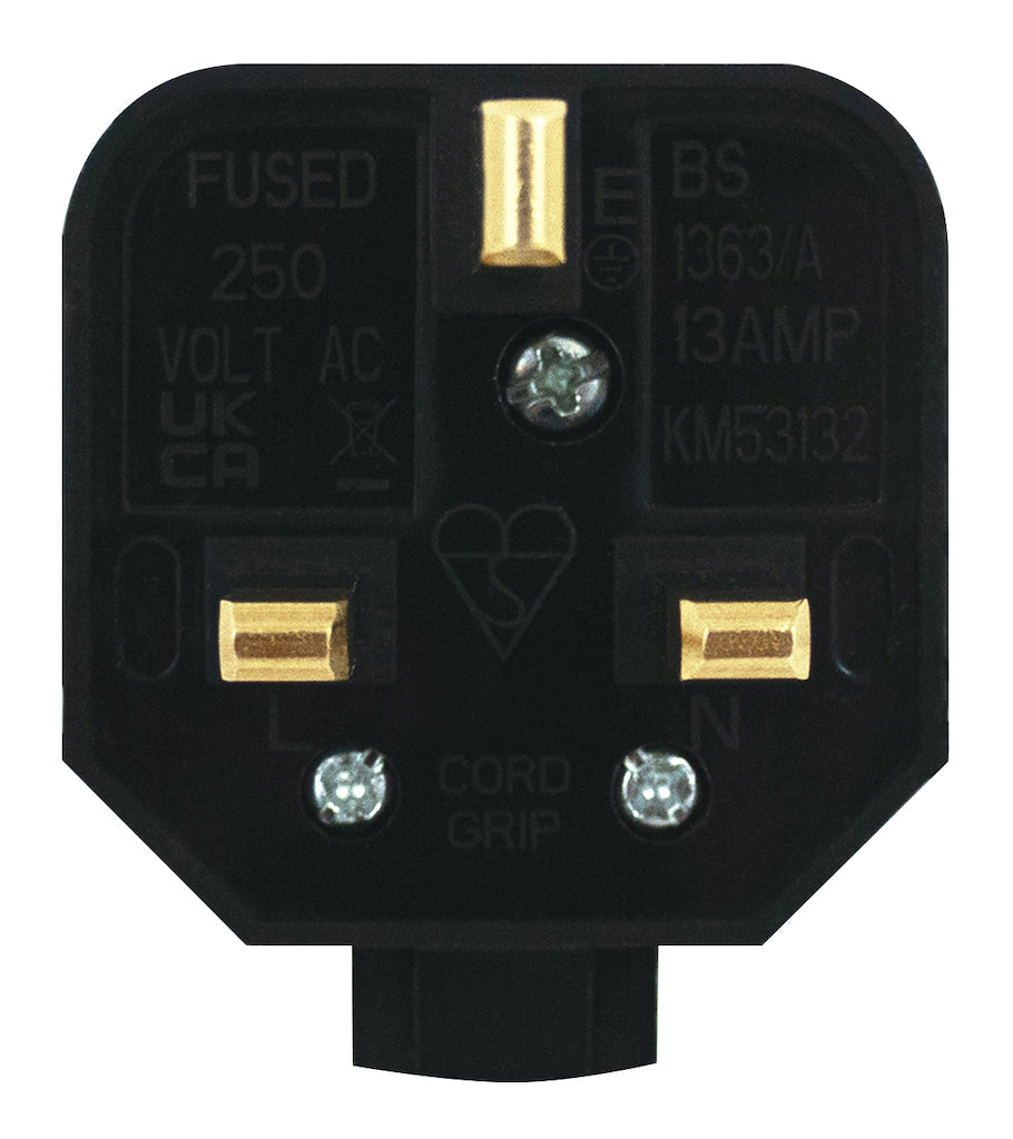 13 Amp Fused Tough Plug – Black