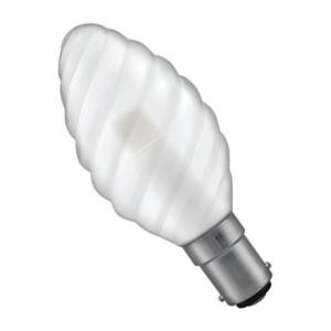 240v 3w B15d Twisted Satin 35mm LED Candle 260lm - LTC3SASBCWW - Crompton Manor Range