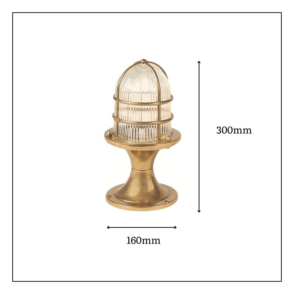 solid brass large post light antique brass
