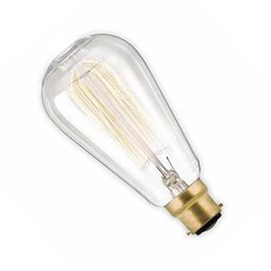 Antique Bulb 110/120v 60w B22d/BC Base with Squirrel Cage Filament