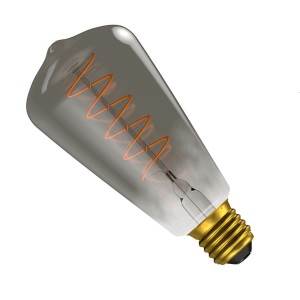240v 4w E27 Filament LED Squrriel Cage Gunmetal Tint Dimmable ST64x140mm - BELL - 60028