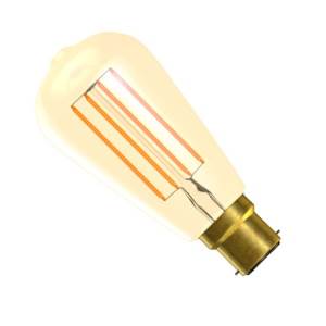 Casell NAVL8BC-82DG-CA - Filament LED ST64 240v 8w B22d Gold 822 Dim
