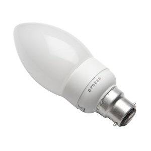 Candle 7w Ba15d/SBC 240v Bell Lighting CFL "Mini Candle" Light Bulb - 35mm - 00761
