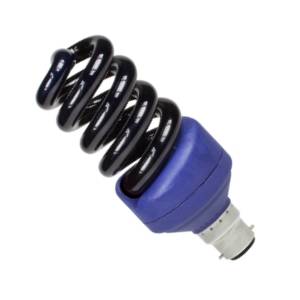PLSP 25w 240v B22d/BC Blacklight Blue Disco Light Bulb Spiral