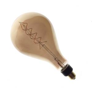 240v 4w E27 LED Spiral Decorative Smoked Finish PS160x320mm Dimmable LED - 2200 Kelvin