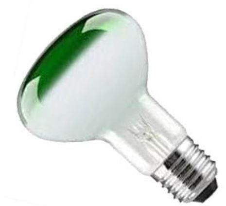 Crompton R9575ES-G-CR - 240v 75w E27 95mm Green
