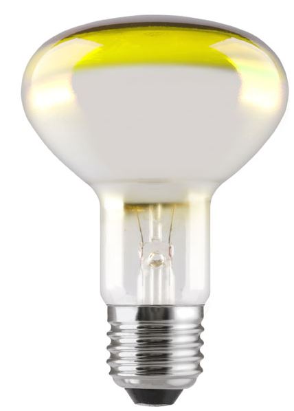 R9575ES-Y-CR - 240v 75w E27 95mm Yellow