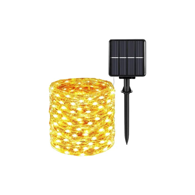 Caradok Solar String Lights Outdoor - 8 Lighting Modes - Extra Long 30m with 300 LEDs - IP65 Waterproof Fairy Lights