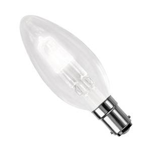 Candle 18w Ba15d/SBC 240v Crompton Clear Energy Saving Halogen Light Bulb - Replaces 25w Standard