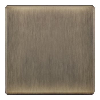 Selectric 5M-Plus Antique Brass 1 Gang Blank Plate