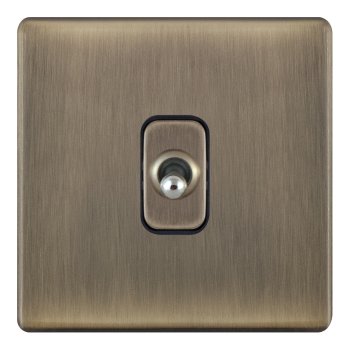 Selectric 5M-Plus Antique Brass 1 Gang 10A Intermediate Toggle Switch