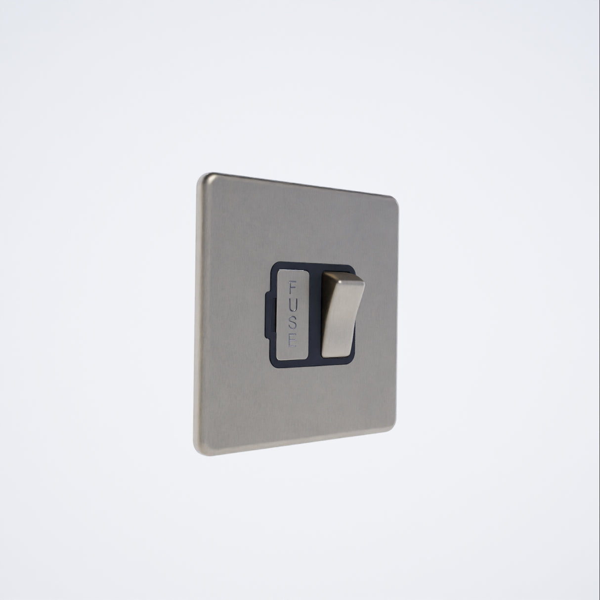 Screwless 13A Switched Spur Brushed Chrome with Black Inserts