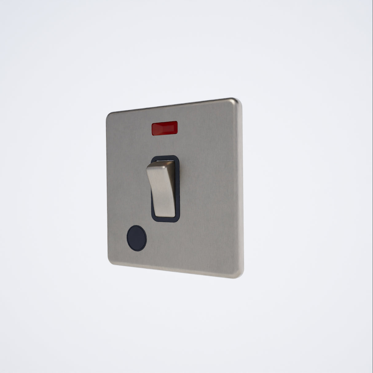 Screwless 20A DP Switch c/w Neon + FO Brushed Chrome