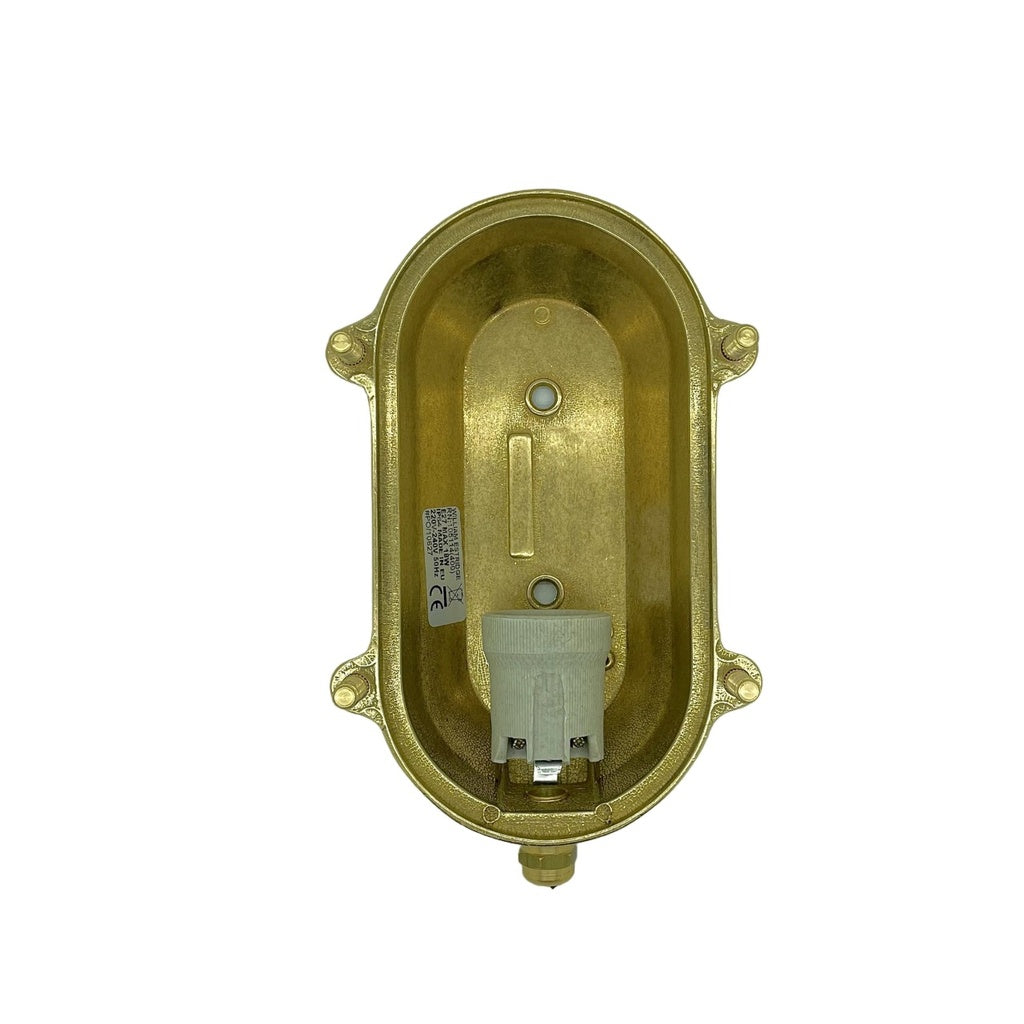 small ip64 solid brass bulkhead antique brass