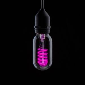 110-240v 4w E27 Filament LED T45x110mm MAGENTA - Prolite - FUNKYFIL/T45/4W/ES/MAGENTA