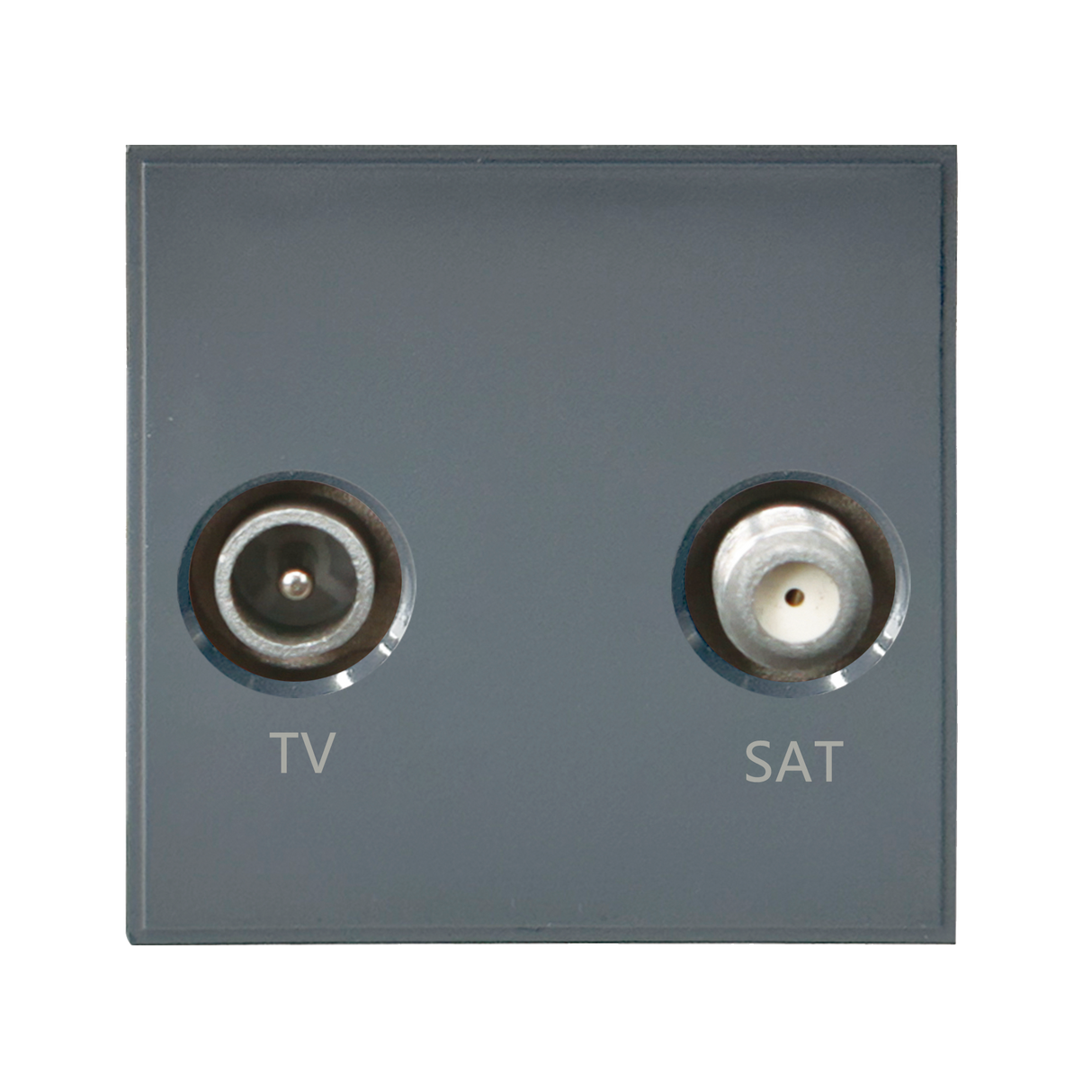 Caradok Satellite Outlet + TV Outlet 50x50, Grey