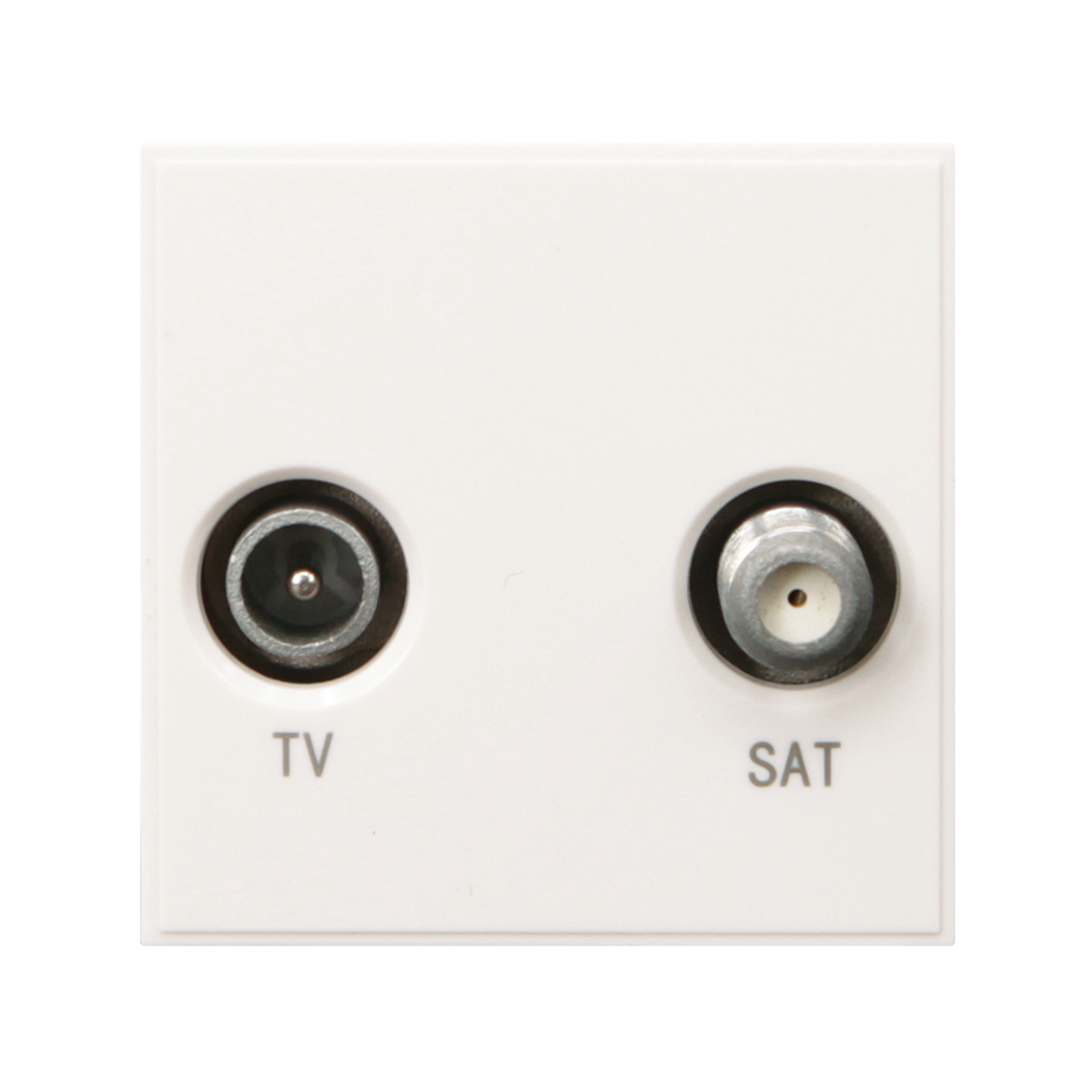Caradok Satellite Outlet + TV Outlet 50x50, White