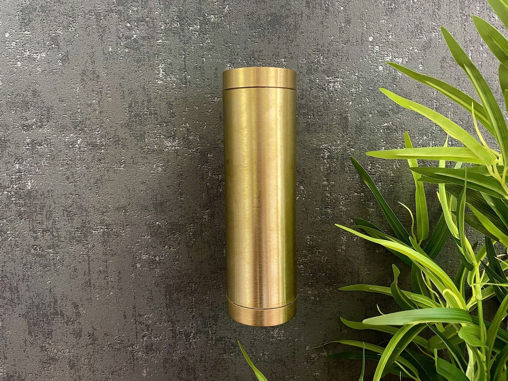Solid brass navigator up down wall light antique brass