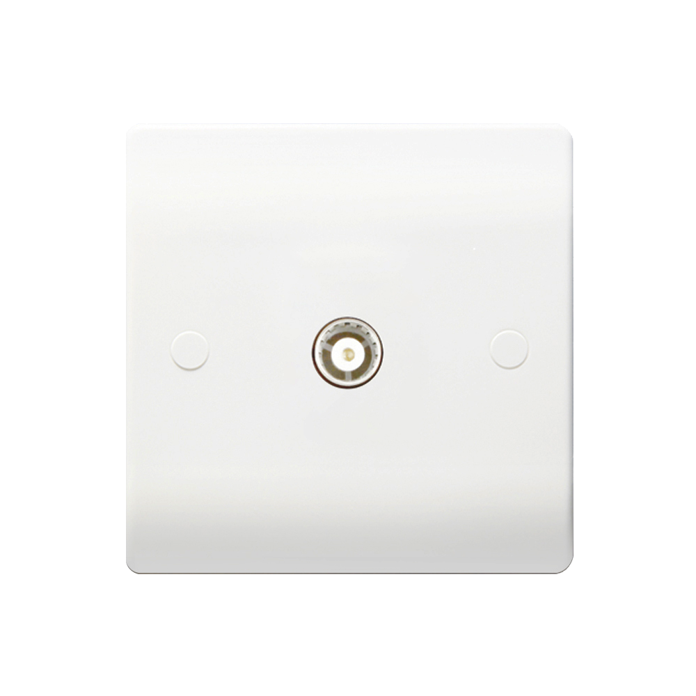 Caradok 1G Isolated Coax Socket Single Outlet + 1 Branch