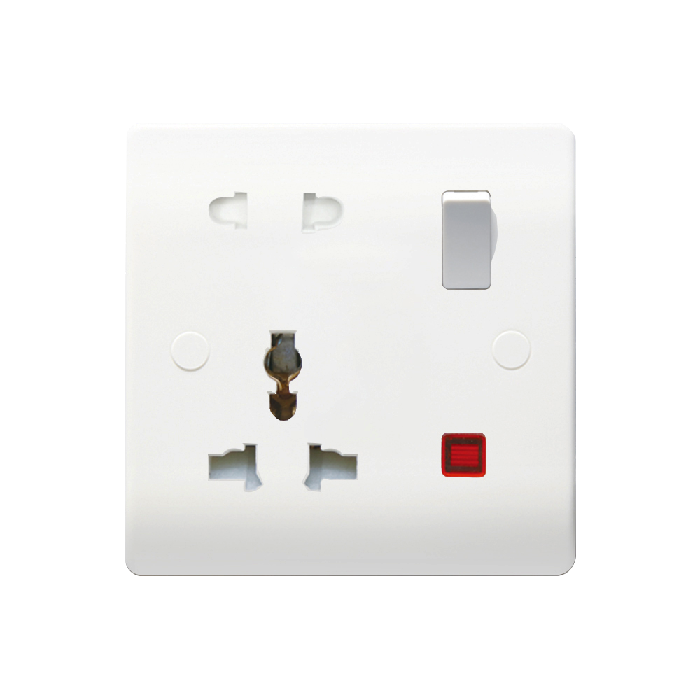 Caradok 1G 16A Multi-Function Socket c/w Neon