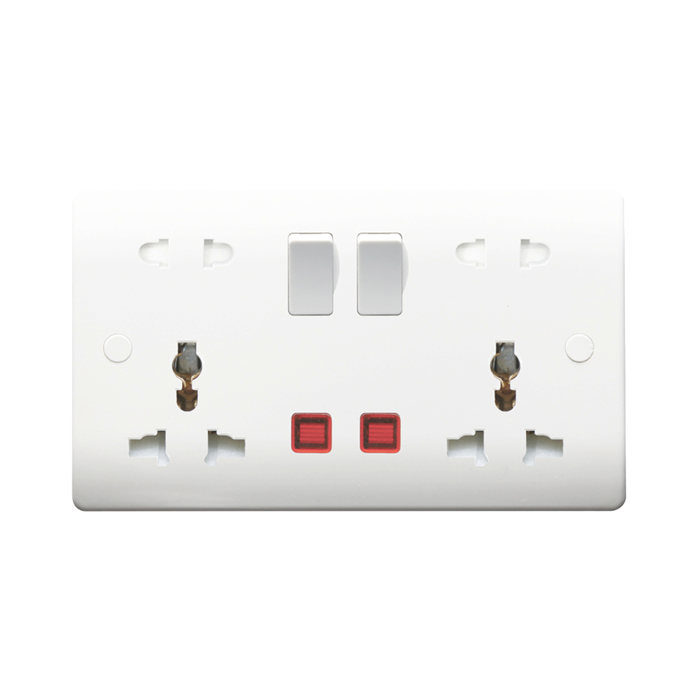 Caradok 2G 16A Multi-Function Socket c/w Neon