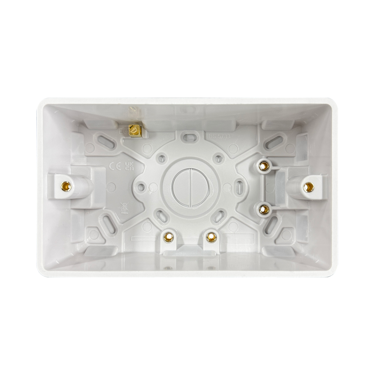 Caradok 2G 47mm White Pattress Rounded Corners