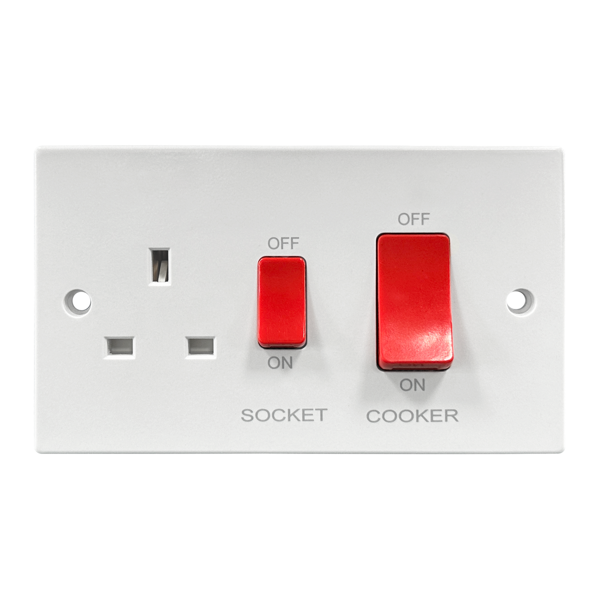 Caradok 45A DP Cooker Control Unit Squared Edge