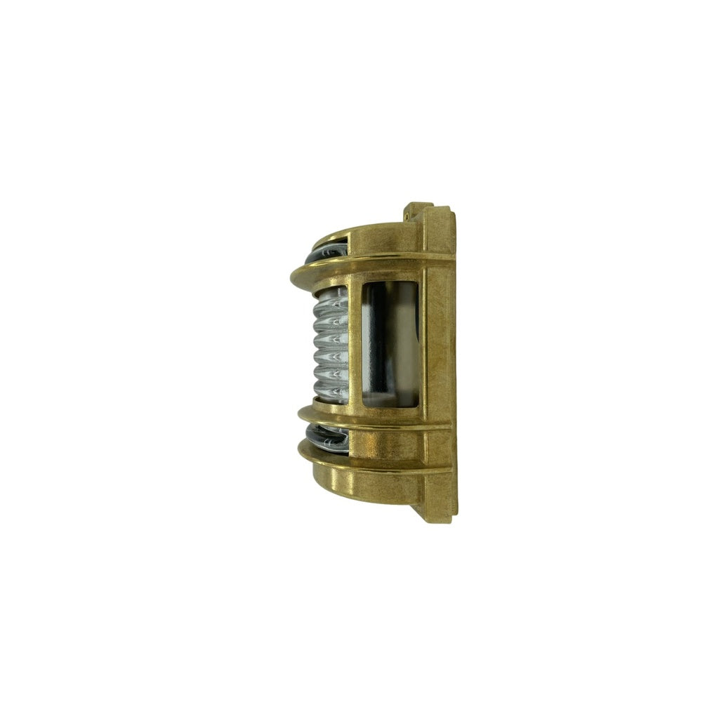 solid brass navigator wall light raw brass