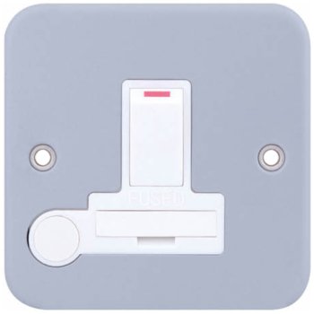 Selectric Metal Clad 13A DP Switched Fused Connection Unit with Flex Outlet