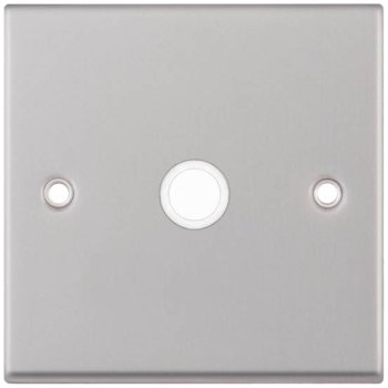 Selectric 7M-Pro Satin Chrome 20A Centre Entry Flex Outlet with White Insert
