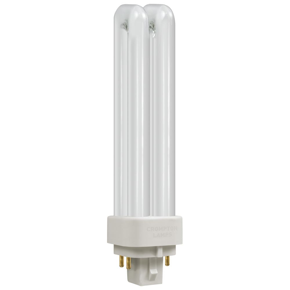 Crompton CLDE13SWW - CFL Double Turn DE Type  Dimmable  13W  3000K  G24q-1 4-Pin