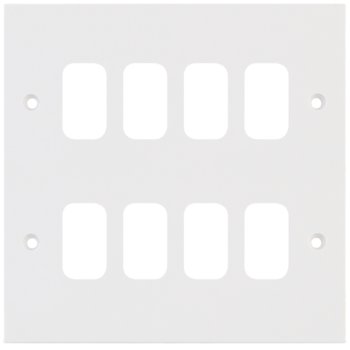 Selectric Square GRID360 8 Gang Faceplate