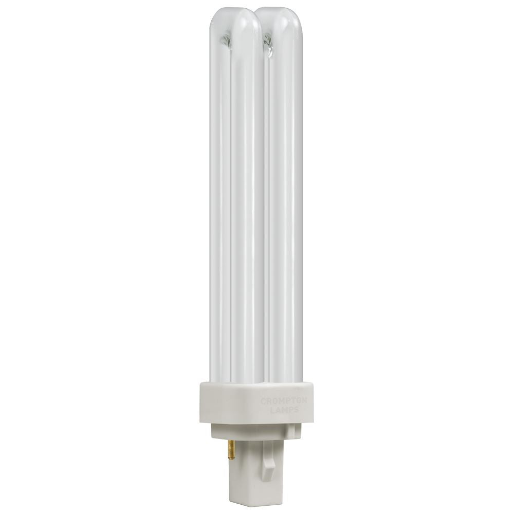 Crompton CLD18SW - CFL Double Turn D Type  18W  3500K  G24d-2 2-Pin