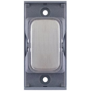 Selectric GRID360 Satin Chrome Blank Module with Grey Insert