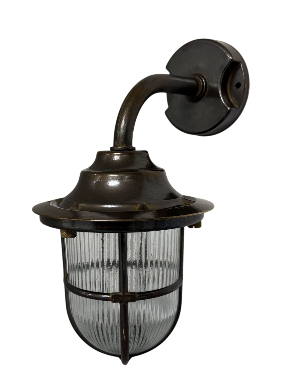 Navigator Goose Neck Wall Lantern - Antique Brass