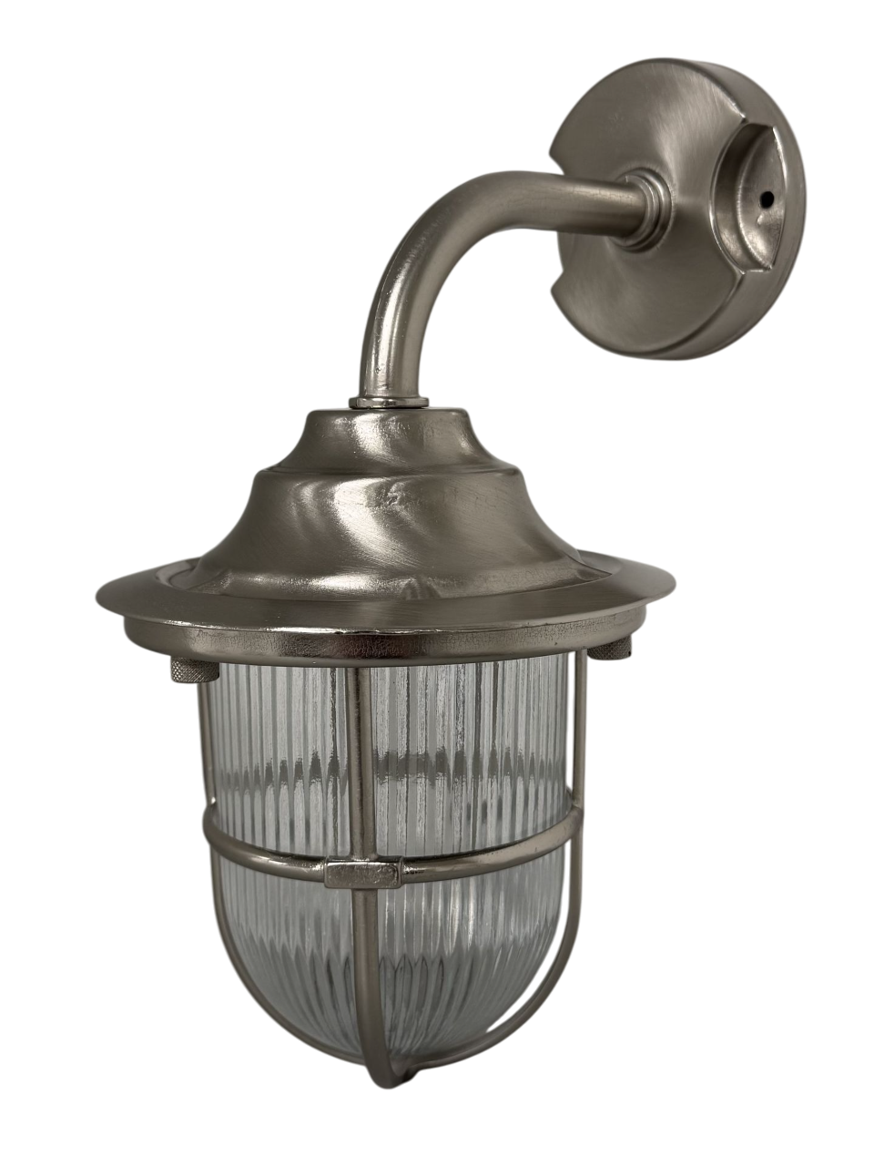 Navigator Goose Neck Wall Lantern - Satin Nickel