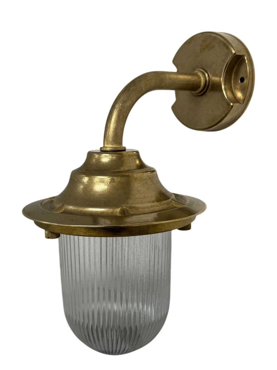 Navigator Goose Neck Wall Lantern Plain - Raw Brass