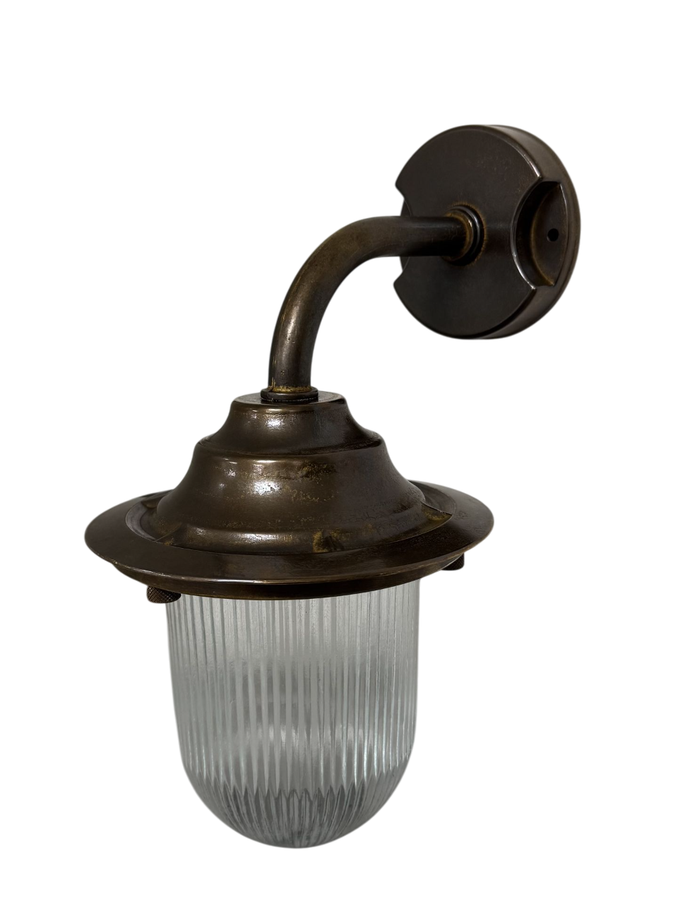 Navigator Goose Neck Wall Lantern Plain - Antique Brass