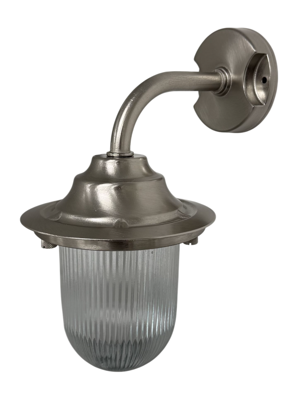 Navigator Goose Neck Wall Lantern Plain - Satin Nickel