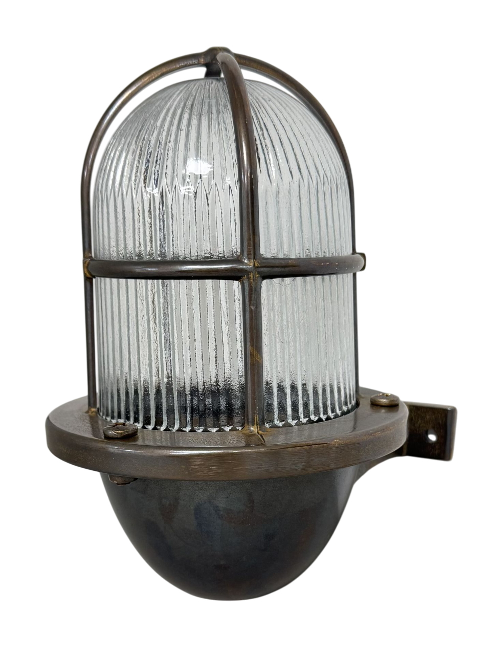 Navigator Small Wall Lantern Uplight - Antique Brass