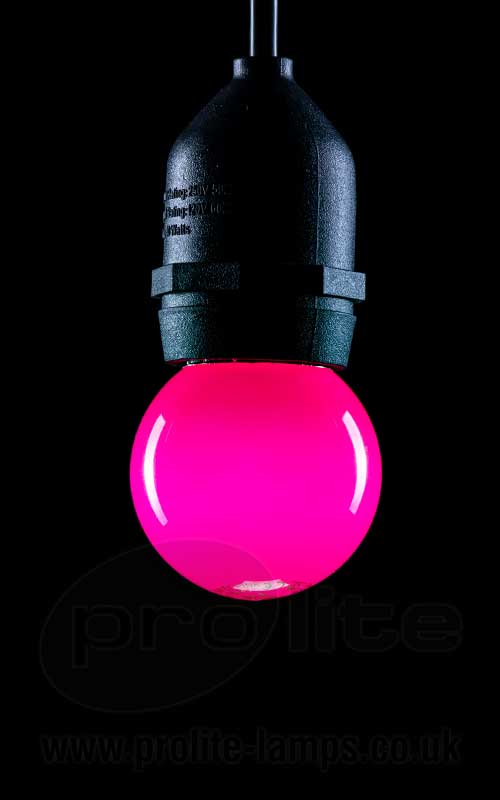 Golf Ball LED 240v 1.5w Ba222d/BC Pink