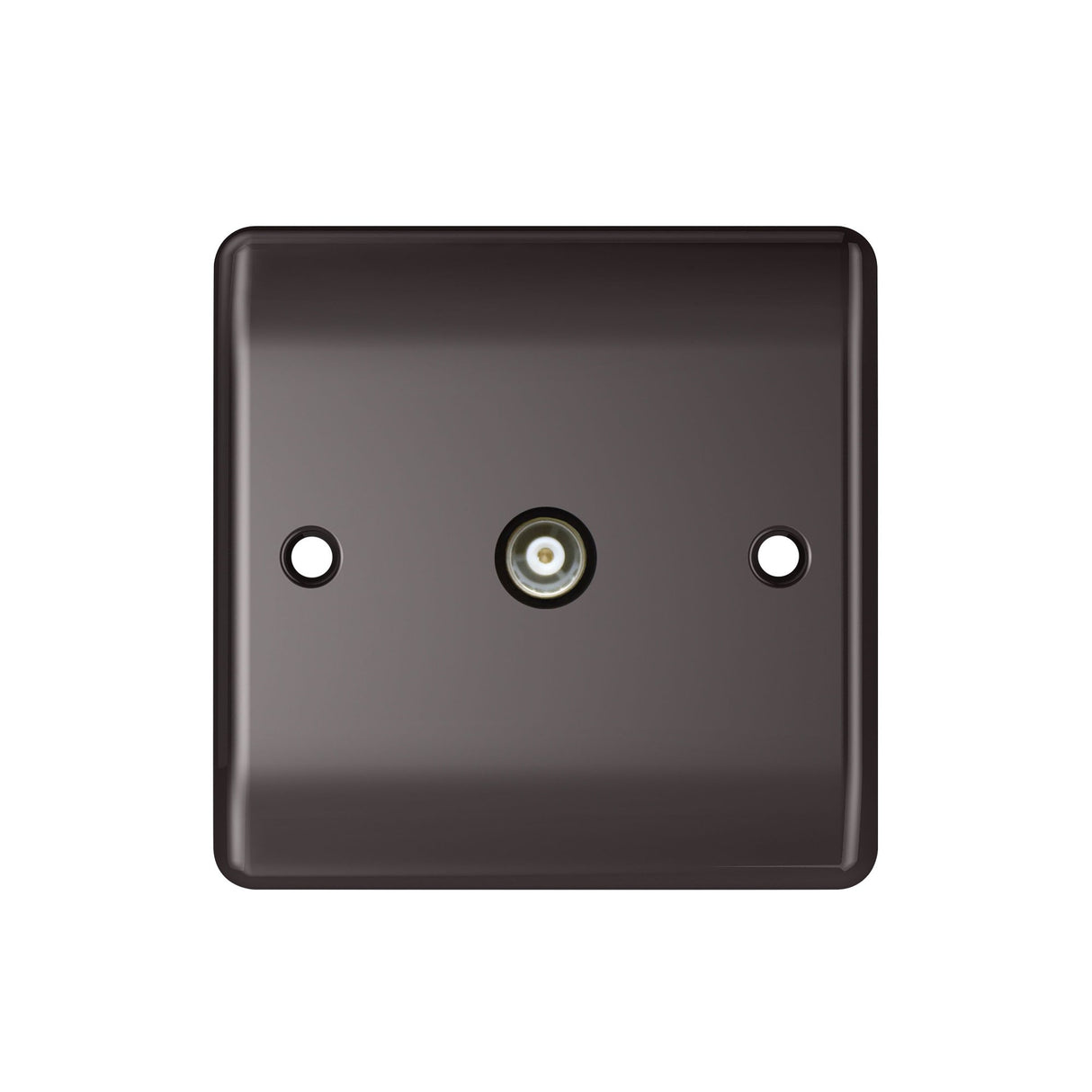 Caradok 1 Gang Co Axial Socket - Black Nickel - Caradok