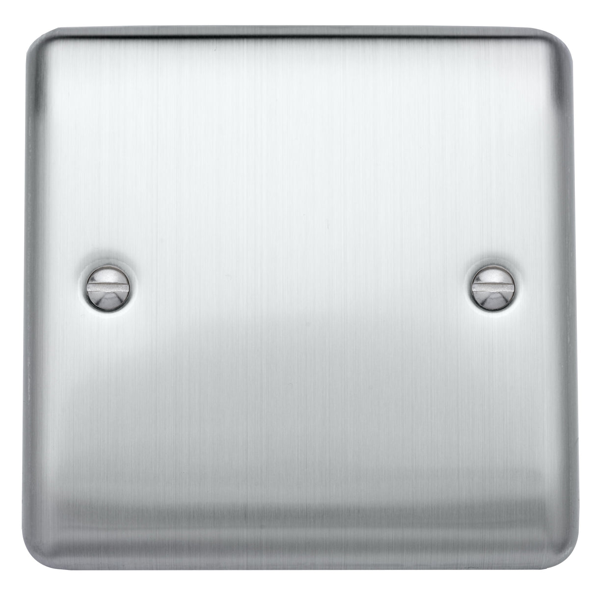 Caradok 1 gang blank plate Brushed Chrome - Caradok