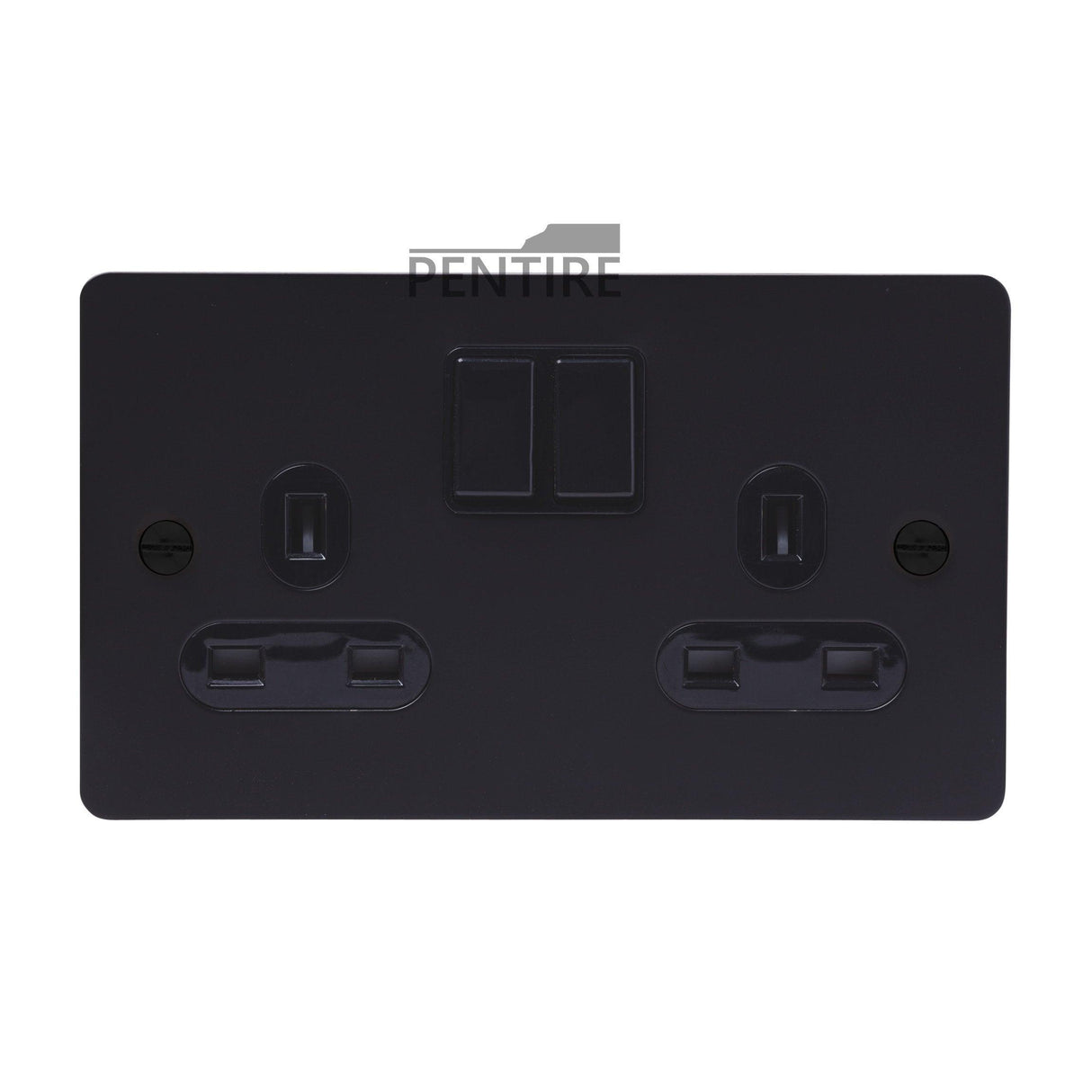 2G Matt Black Socket - Black Screws - Caradok