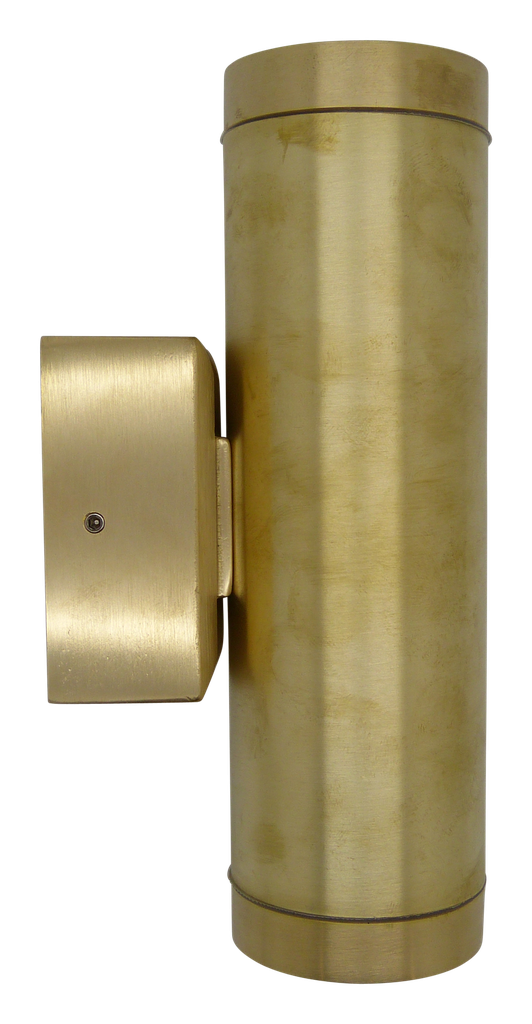solid brass navigator up down wall light raw brass - Caradok