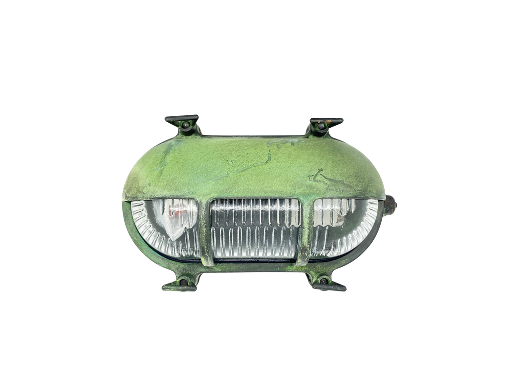 navigator solid brass eyelid bulkhead verdigris - Caradok