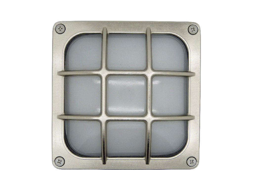 navigator solid brass square bulkhead satin nickel - Caradok
