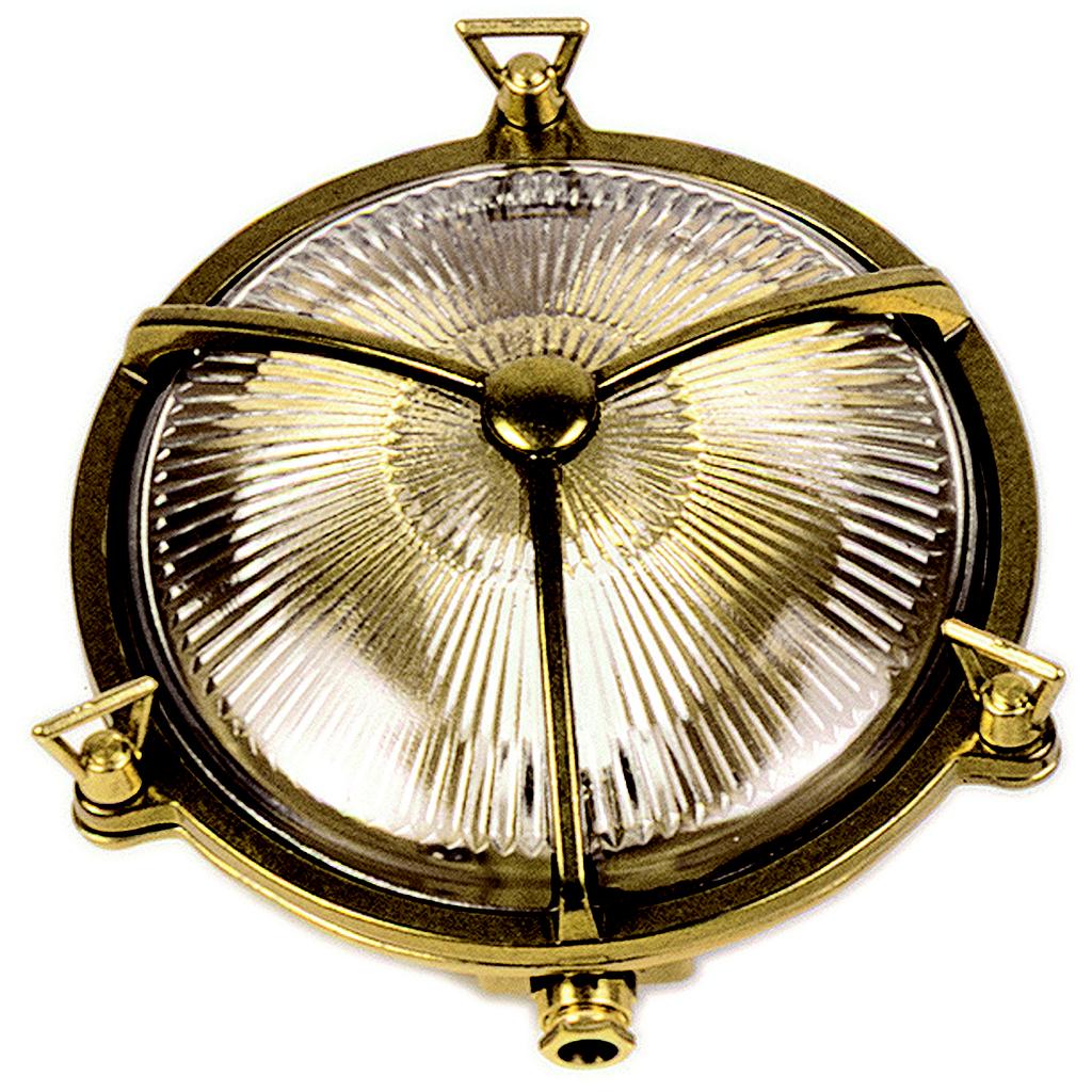 navigator solid brass large trident bulkhead raw brass - Caradok